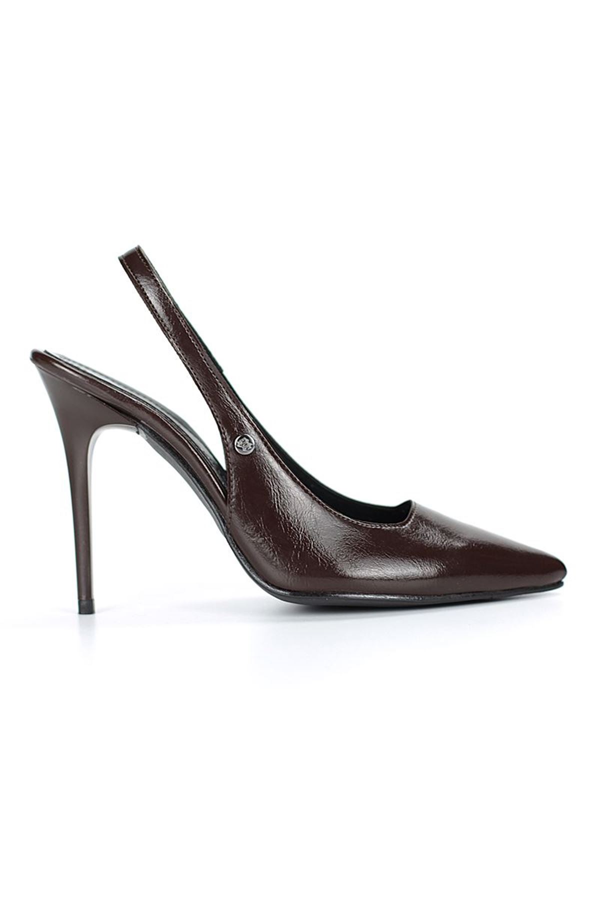 Fiore Ayakkabı Zerina Kahverengi Rugan Esnek Yumuşak Kaymaz Taban İnce Topuklu (11cm) Kadın Stiletto