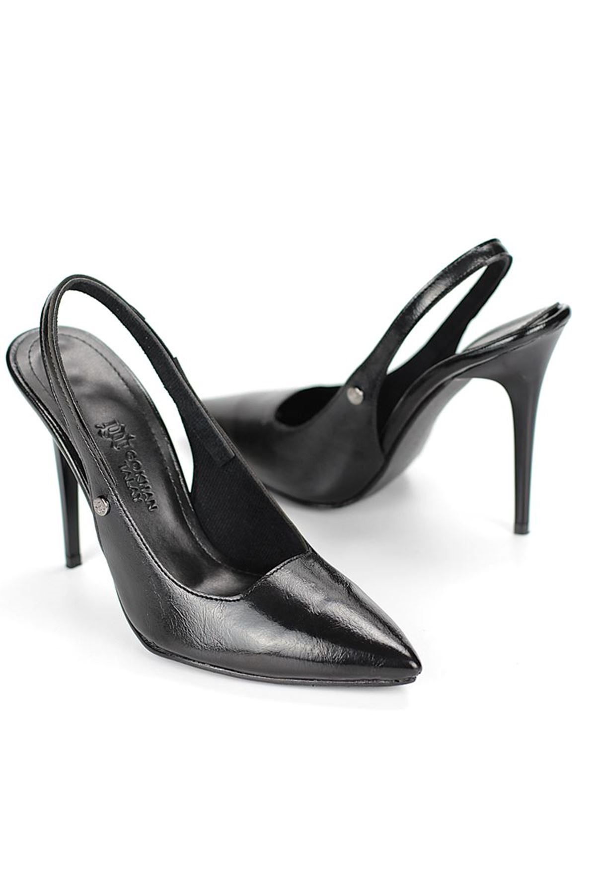 Fiore Ayakkabı Zerina Siyah Rugan Rugan Esnek Yumuşak Kaymaz Taban İnce Topuklu (11cm) Kadın Stiletto