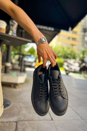 MN979 - Santoni CRT Spor Erkek Ayakkabı SIYAH