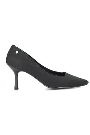 Fiore Ayakkabı Ayça Esnek Yumuşak Kaymaz Taban (7 cm) Siyah Süet Kadın Topuklu Ayakkabı