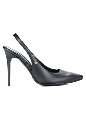 Fiore Ayakkabı Zerina Siyah Cilt Esnek Yumuşak Kaymaz Taban İnce Topuklu (11cm) Kadın Stiletto