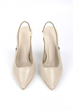 Fiore Ayakkabı Zerina Bej Rugan Esnek Yumuşak Kaymaz Taban İnce Topuklu (11cm) Kadın Stiletto