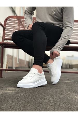 JY507 Alone Bağcıklı Cilt Erkek Günlük Sneaker Ayakkabı CBT Beyaz