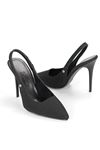 Zerina Siyah Süet Esnek Yumuşak Kaymaz Taban İnce Topuklu (11cm) Kadın Stiletto