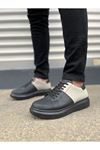 JY151 Boost Bağcıklı Cilt Süet Erkek Günlük Sneaker Ayakkabı CSST - Siyah/Gri