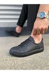 JY165 Elite Bağcıklı Cilt Erkek Günlük Sneaker Ayakkabı CST - Siyah