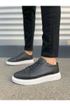 JY0535 Prime Bağcıklı Cilt Erkek Günlük Sneaker Ayakkabı CBT - Siyah